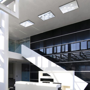 surface-mounted light fixture / LED / rectangular / glass