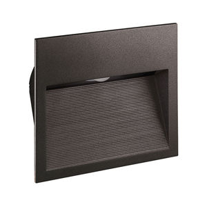 recessed wall light fixture / LED / rectangular / outdoor