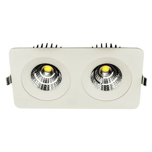 recessed downlight / LED / rectangular / cast aluminum