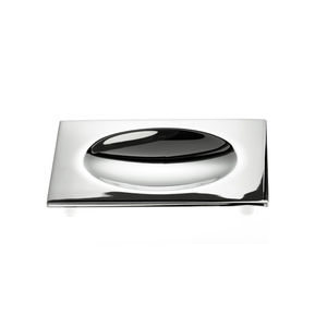 chrome-plated brass soap dish / gold-plated brass