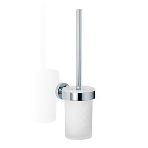 chrome-plated brass toilet brush / wall-mounted
