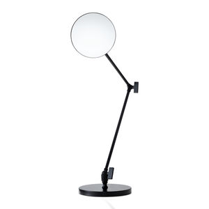 table mirror / contemporary / round / chrome-plated brass