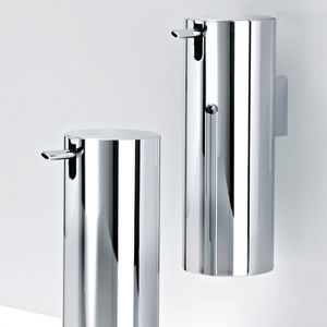 commercial soap dispenser / wall-mounted / chrome-plated brass / manual