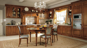 traditional kitchen / cherrywood / granite / L-shaped