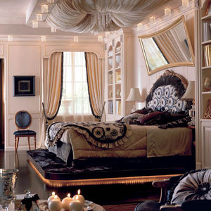 double bed / traditional / upholstered / with upholstered headboard