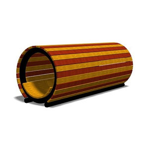 wooden playground tunnel