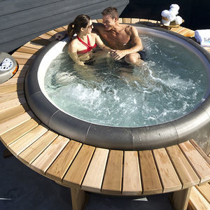 above-ground hot tub