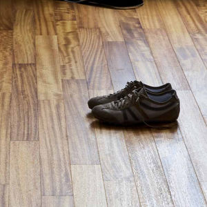 solid parquet floor / glued / matte / strip