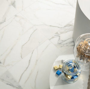 indoor tile / for floors / marble / rectangular