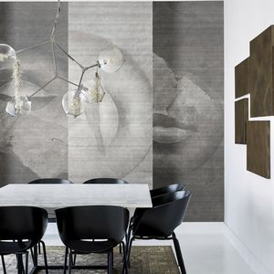 original design wallpaper / nonwoven fabric / abstract motif / fabric look