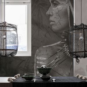 original design wallpaper / nonwoven fabric / patterned / fabric look