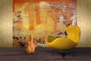 contemporary wallpaper / patterned / orange / printed