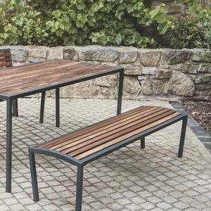 contemporary public bench