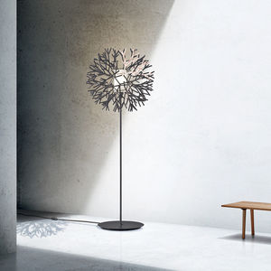floor-standing lamp / original design / painted steel / glass