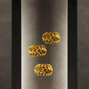 Pendant lamp - EGG - PALLUCCO - metal / blown glass / original design