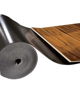 roll resilient underlay / polyethylene / with vapor barrier / wood flooring