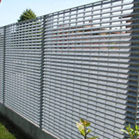 industrial fence / with bars / metal