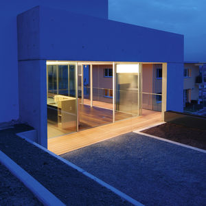 sliding patio door / aluminum / double-glazed / thermally-insulated