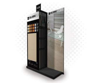 wooden tile display rack