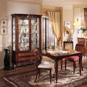 classic china cabinet / wooden / glass