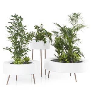 painted metal planter