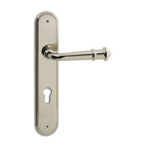 door handle / brass / traditional / chrome