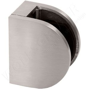 brushed stainless steel glass clamp 1