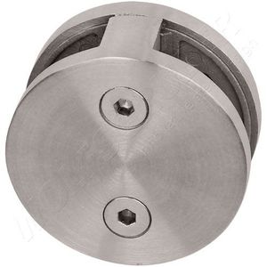 brushed stainless steel glass clamp