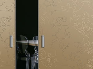 sliding partition / wall-hung / glazed / professional