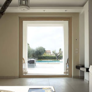 fixed window / wooden / aluminum / quadruple-glazed