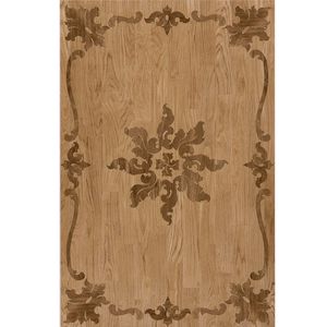 solid wood floor medallion