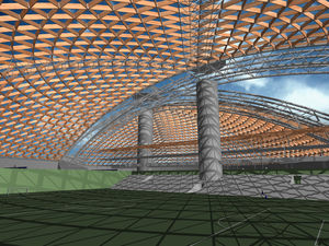 glulam wooden truss