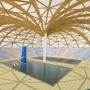 wooden frame tensile structure
