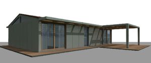 prefab house / contemporary / wooden frame / wooden