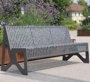 contemporary public bench