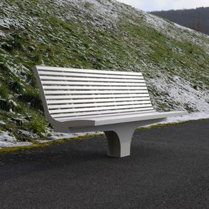 contemporary public bench