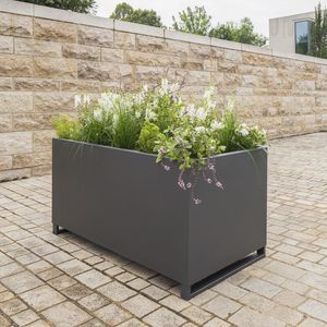 powder-coated stainless steel planter