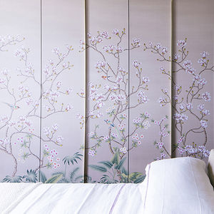 Oriental wallpaper - ORIENTAL FLOWERS - Misha wallcoverings - silk ...