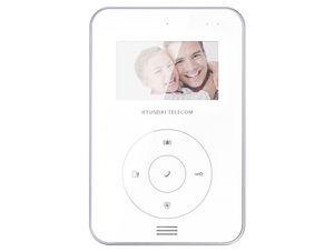 hands-free video door intercom / with color screen / white