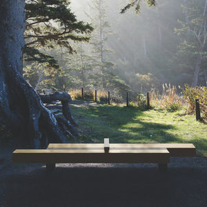 contemporary public bench