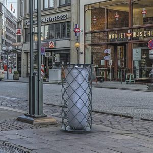 public trash bag holder