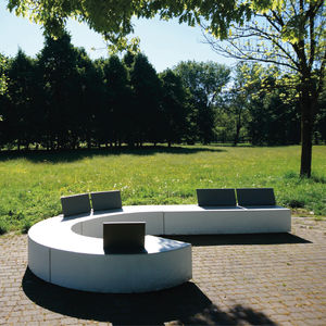 contemporary public bench