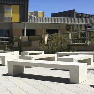 contemporary public bench