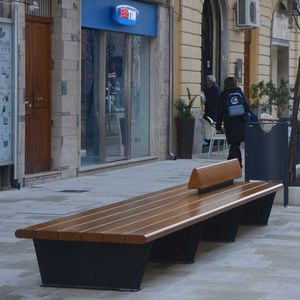 contemporary public bench