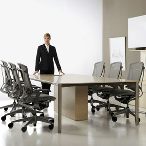 contemporary boardroom table / wooden / rectangular