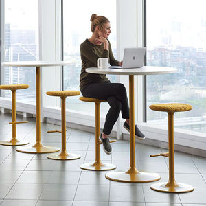 contemporary high bar table / laminate / laminate base / round