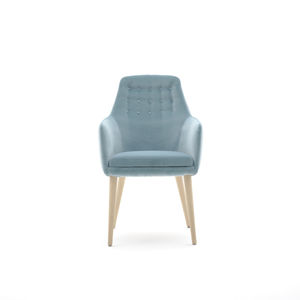 contemporary armchair / synthetic leather / upholstered / for hotels