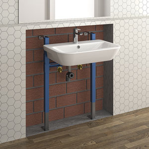wall-mounted washbasin installation unit