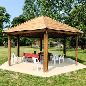 wooden gazebo