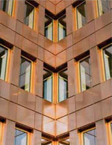 copper cladding / metal / ribbed / sheet